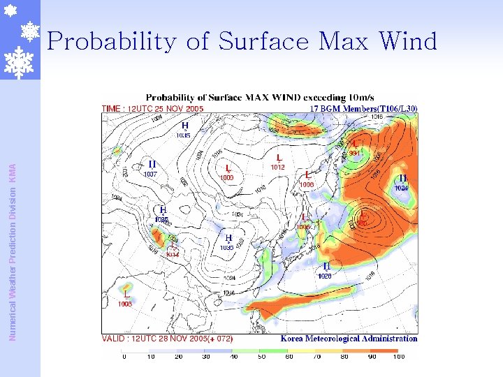 Numerical Weather Prediction Division KMA Probability of Surface Max Wind Numerical Weather Prediction Division KMA Probability of Surface Max Wind