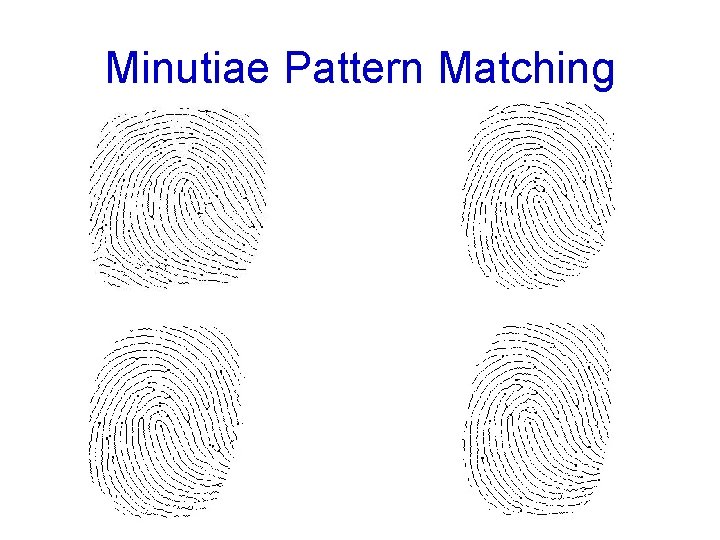 Minutiae Pattern Matching 