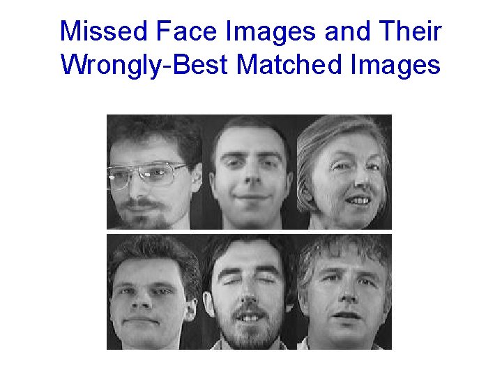 Missed Face Images and Their Wrongly-Best Matched Images 