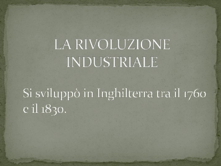 Si sviluppò in Inghilterra tra il 1760 e il 1830. 