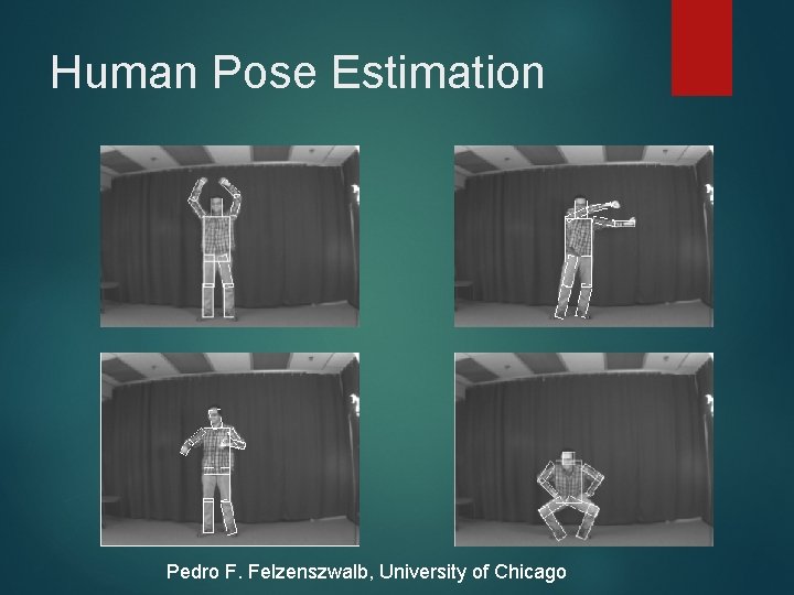 Human Pose Estimation Pedro F. Felzenszwalb, University of Chicago 