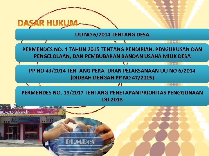 UU NO 6/2014 TENTANG DESA PERMENDES NO. 4 TAHUN 2015 TENTANG PENDIRIAN, PENGURUSAN DAN