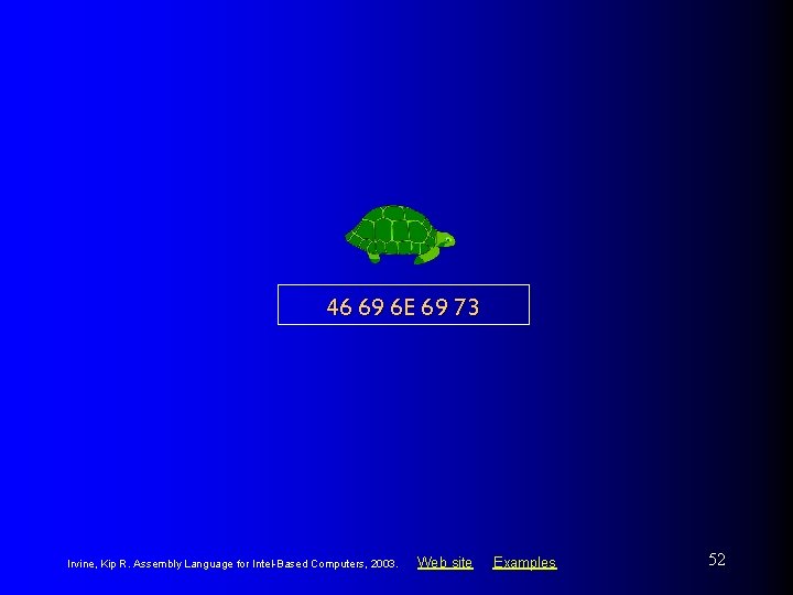 46 69 6 E 69 73 Irvine, Kip R. Assembly Language for Intel-Based Computers,