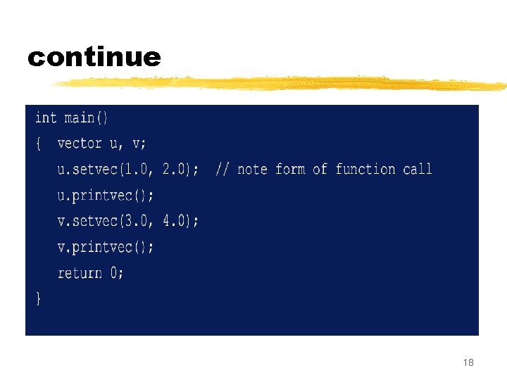 continue 18 