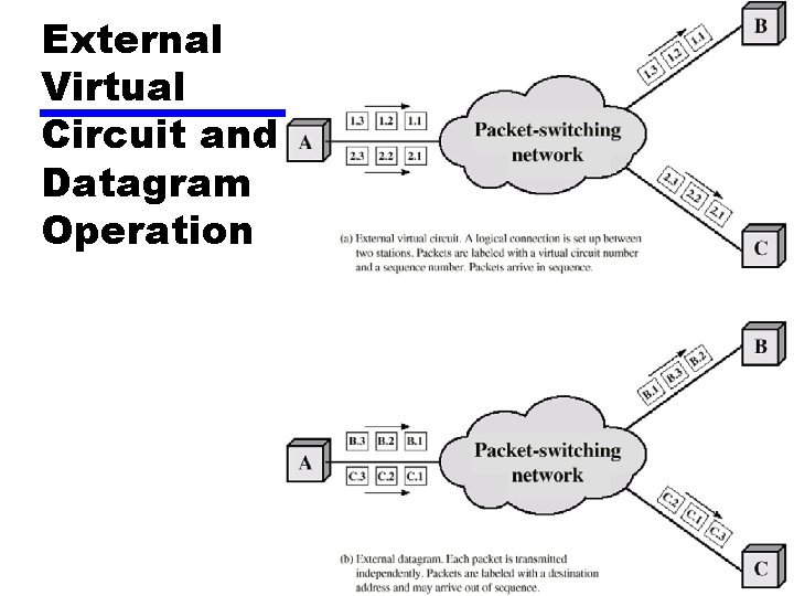 External Virtual Circuit and Datagram Operation 
