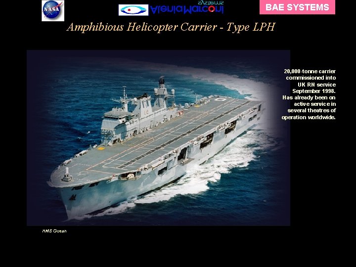 BAE SYSTEMS Amphibious Helicopter Carrier - Type LPH 20, 000 -tonne carrier commissioned into