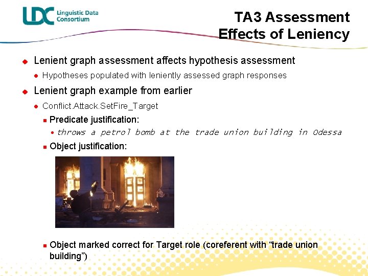 TA 3 Assessment Effects of Leniency u Lenient graph assessment affects hypothesis assessment l