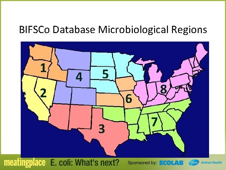 BIFSCo Database Microbiological Regions 1 2 4 5 8 6 3 7 