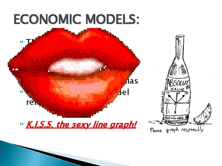 ECONOMIC MODELS: THEORETICAL MODELS ◦ Capture essential features ◦ Strip away unnecessary details (simplify)