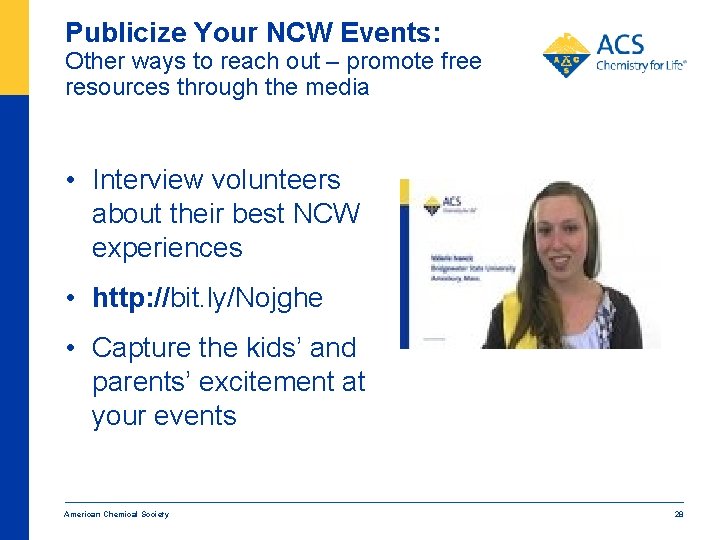 Publicize Your NCW Events: Other ways to reach out – promote free resources through