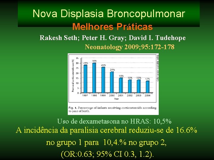 Nova Displasia Broncopulmonar Melhores Práticas Rakesh Seth; Peter H. Gray; David I. Tudehope Neonatology