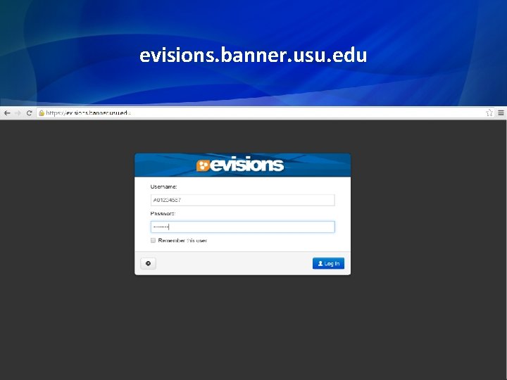 evisions. banner. usu. edu 