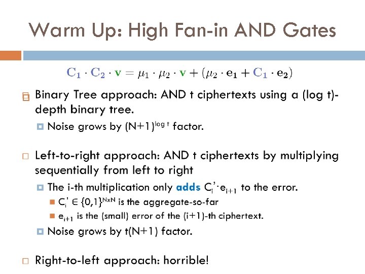 Warm Up: High Fan-in AND Gates 