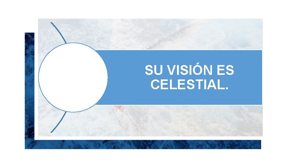 SU VISIÓN ES CELESTIAL. 