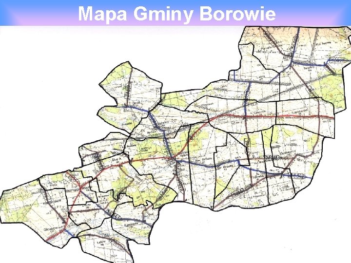 Mapa Gminy Borowie 