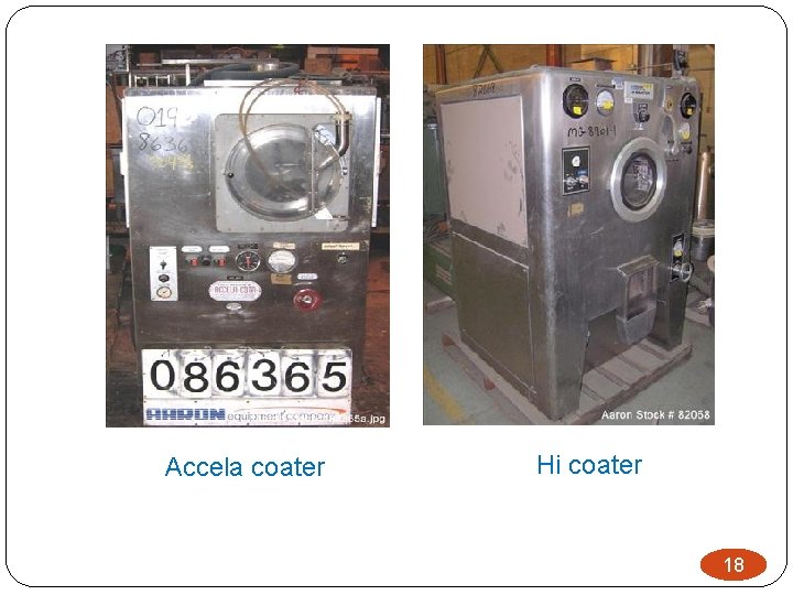Accela coater Hi coater 18 