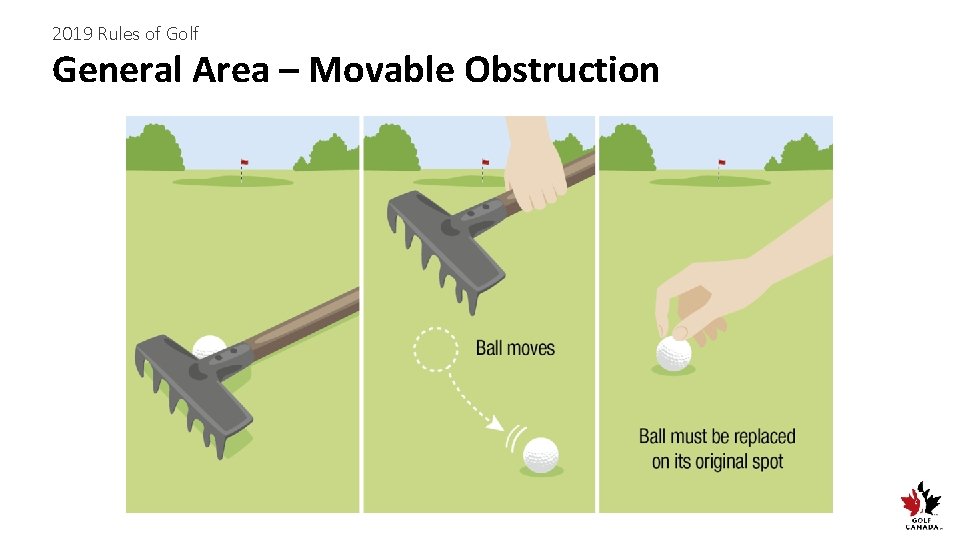 2019 Rules of Golf General Area – Movable Obstruction 