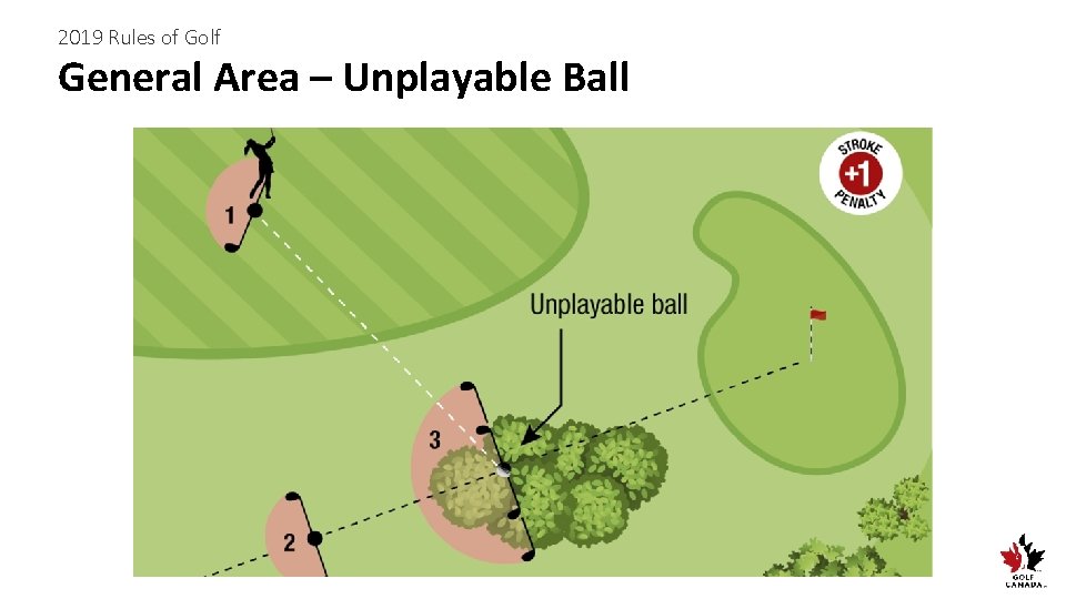 2019 Rules of Golf General Area – Unplayable Ball 