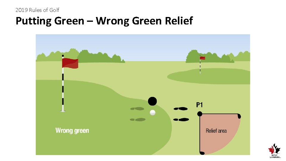 2019 Rules of Golf Putting Green – Wrong Green Relief 