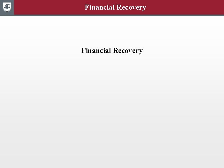 Financial Recovery 