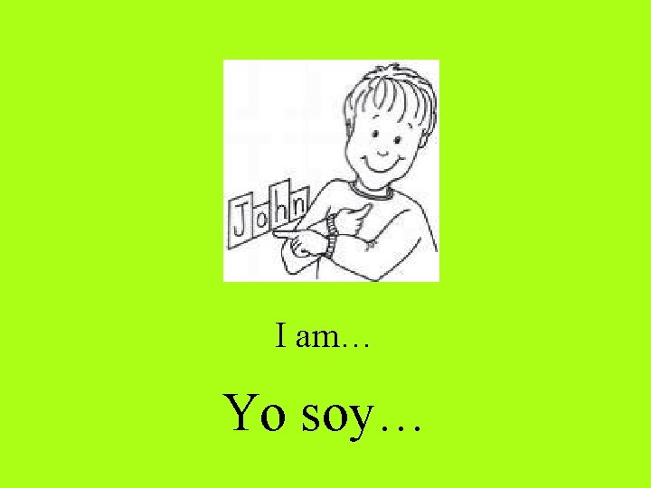 I am… Yo soy… 