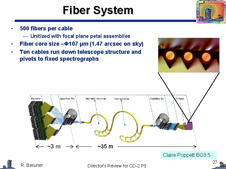 Fiber System • 500 fibers per cable — Unitized with focal plane petal assemblies Fiber System • 500 fibers per cable — Unitized with focal plane petal assemblies