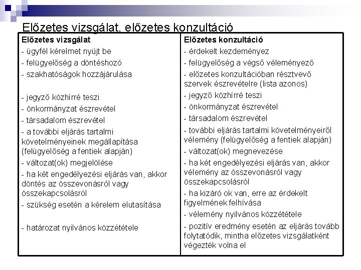 Előzetes vizsgálat, előzetes konzultáció Előzetes vizsgálat - ügyfél kérelmet nyújt be - felügyelőség a