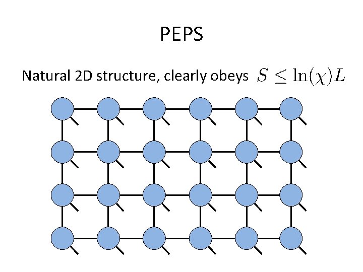 PEPS Natural 2 D structure, clearly obeys 