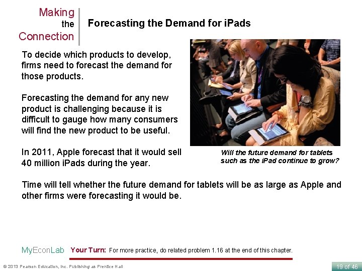 Making the Forecasting the Demand for i. Pads Connection To decide which products to