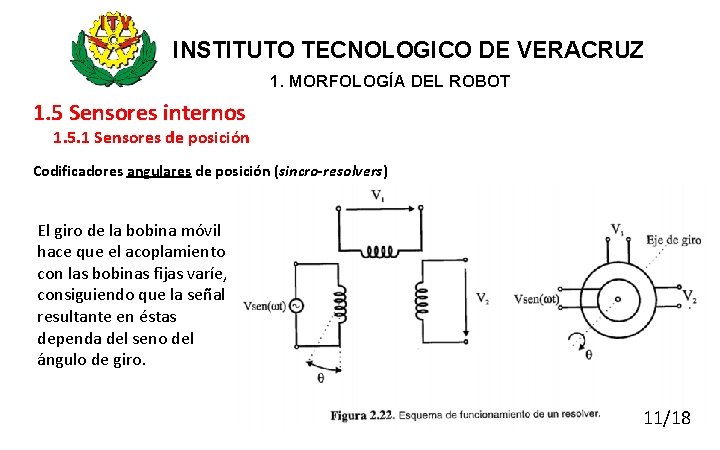 INSTITUTO TECNOLOGICO DE VERACRUZ 1. MORFOLOGÍA DEL ROBOT 1. 5 Sensores internos 1. 5.