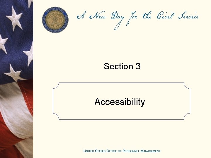 Section 3 Accessibility 