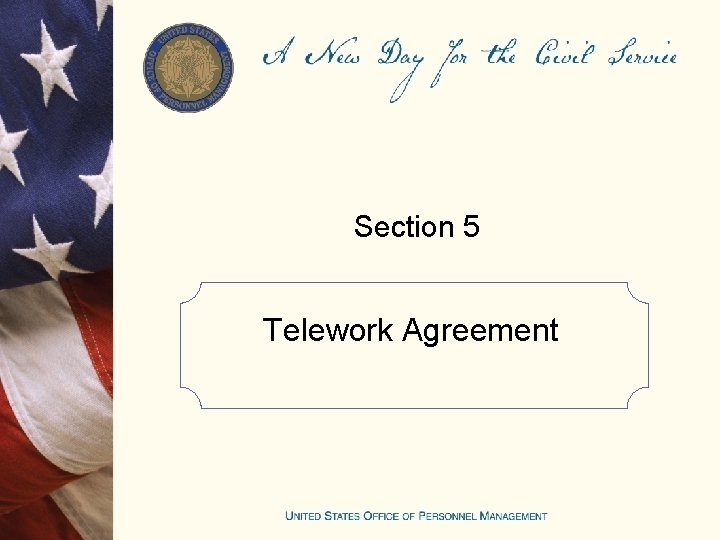 Section 5 Telework Agreement 