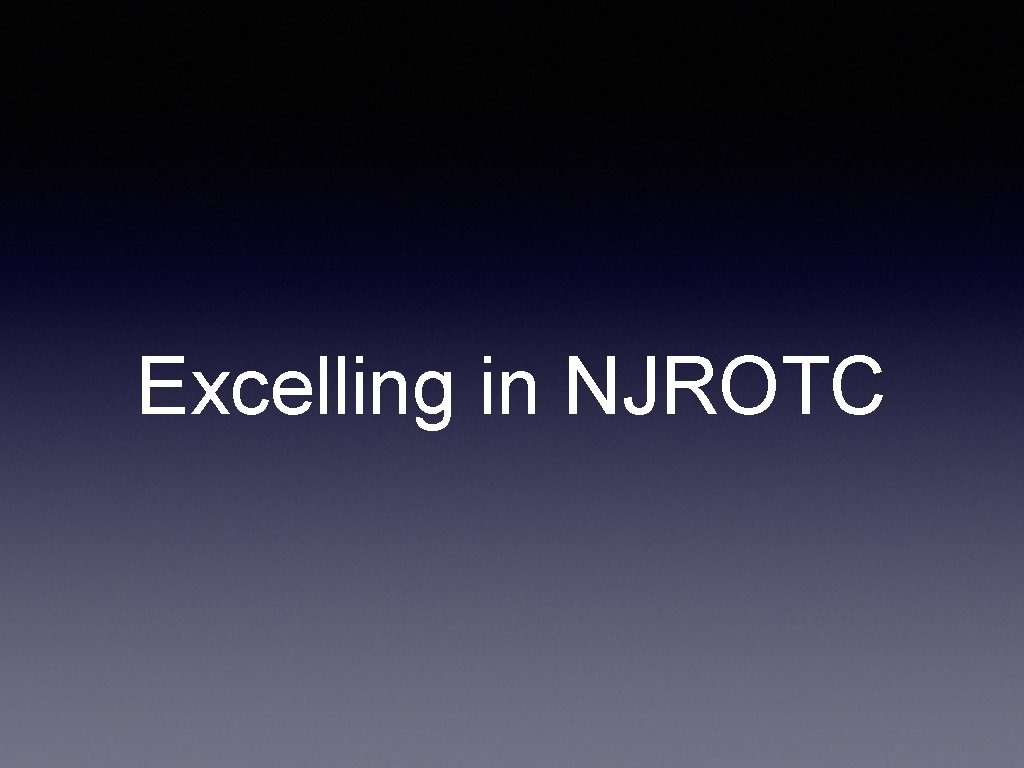 Excelling in NJROTC 