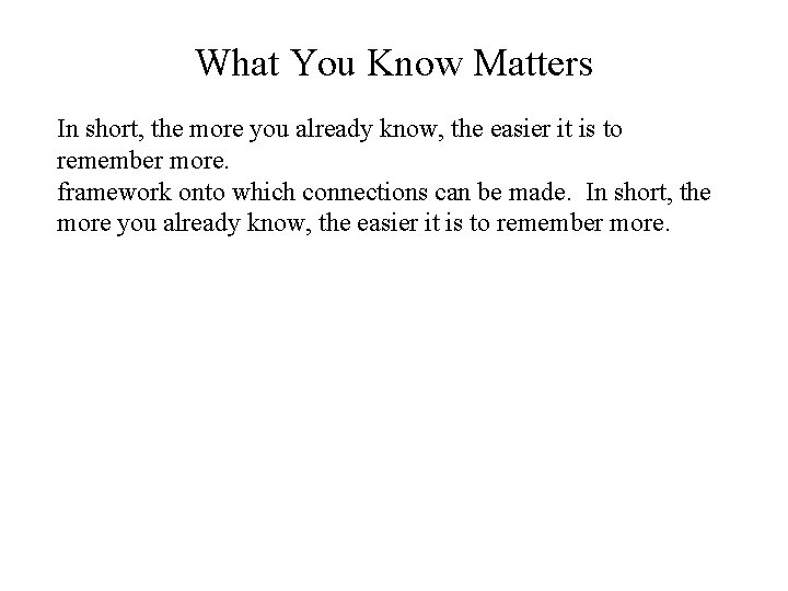 What You Know Matters In short, Where An individual dothe you more with make