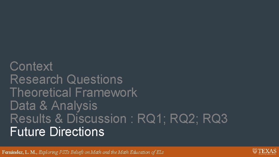 Context Research Questions Theoretical Framework Data & Analysis Results & Discussion : RQ 1;