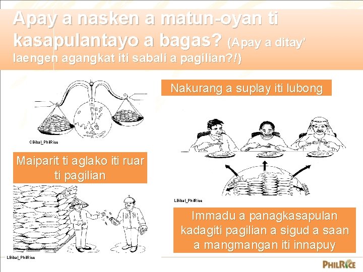 Apay a nasken a matun-oyan ti kasapulantayo a bagas? (Apay a ditay’ laengen agangkat