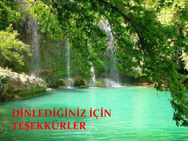 DİNLEDİĞİNİZ İÇİN TEŞEKKÜRLER 