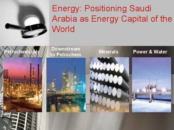 Energy: Positioning Saudi Arabia as Energy Capital of the World Petrochemicals Downstream to Petrochem