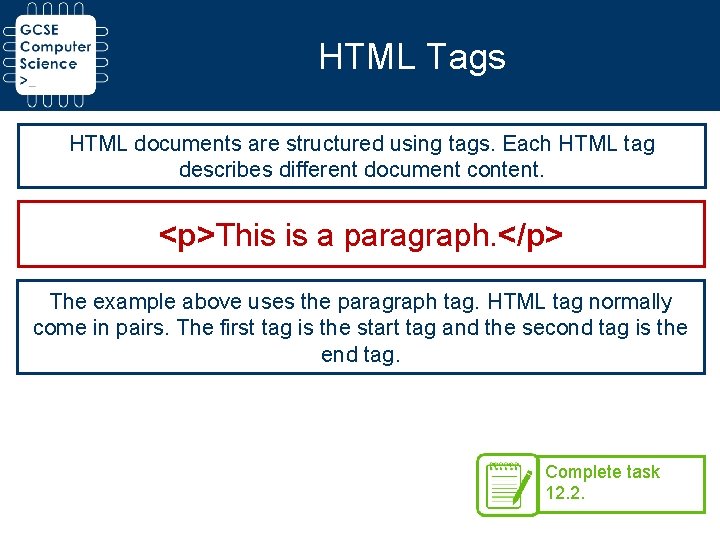 HTML Tags HTML documents are structured using tags. Each HTML tag describes different document HTML Tags HTML documents are structured using tags. Each HTML tag describes different document