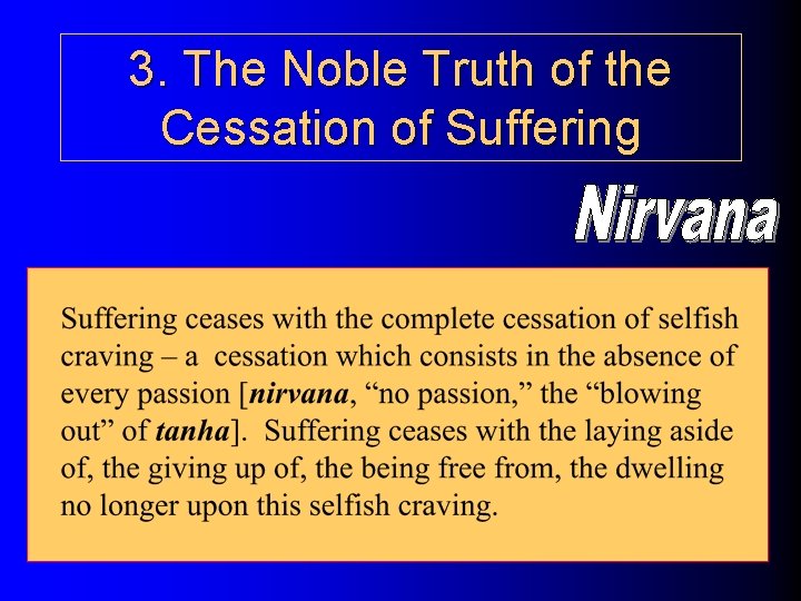 3. The Noble Truth of the Cessation of Suffering 