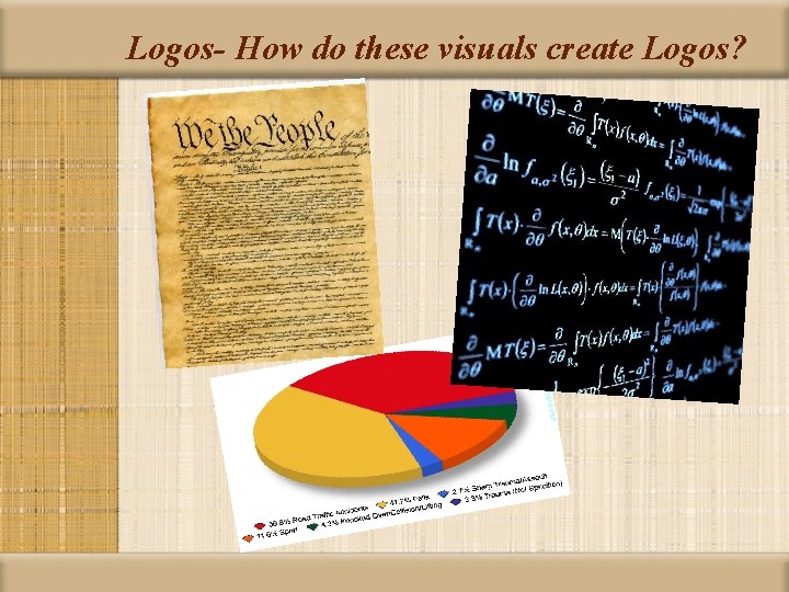 Logos- How do these visuals create Logos? 