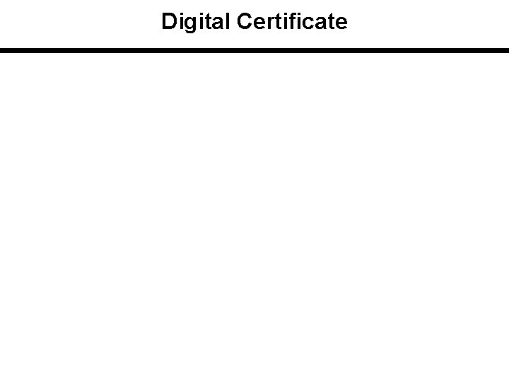 Digital Certificate 