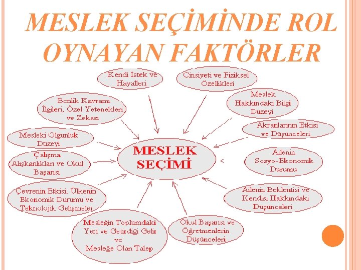 MESLEK SEÇİMİNDE ROL OYNAYAN FAKTÖRLER 