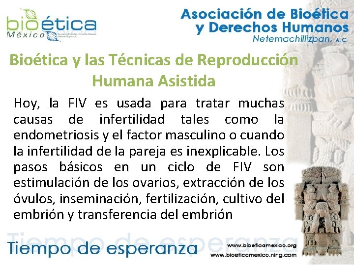 Bioética y las Técnicas de Reproducción Humana Asistida Hoy, la FIV es usada para