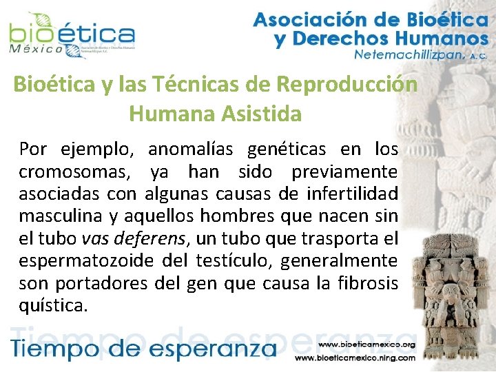 Bioética y las Técnicas de Reproducción Humana Asistida Por ejemplo, anomalías genéticas en los