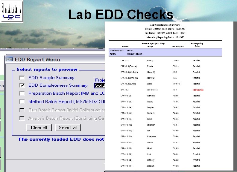 Lab EDD Checks 