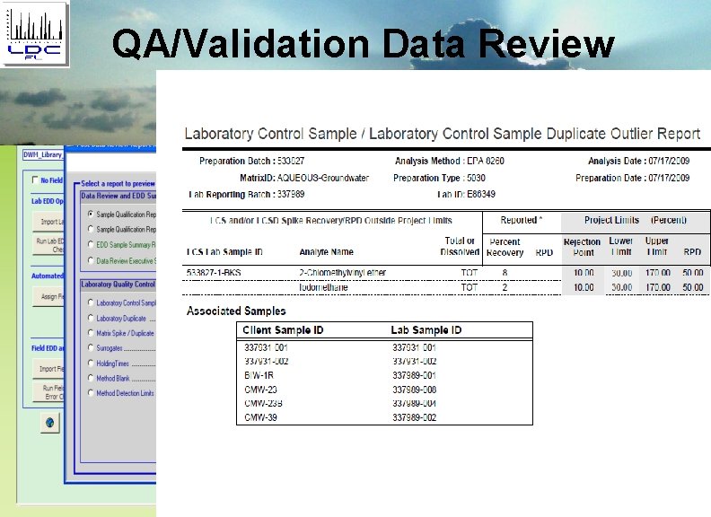 QA/Validation Data Review 