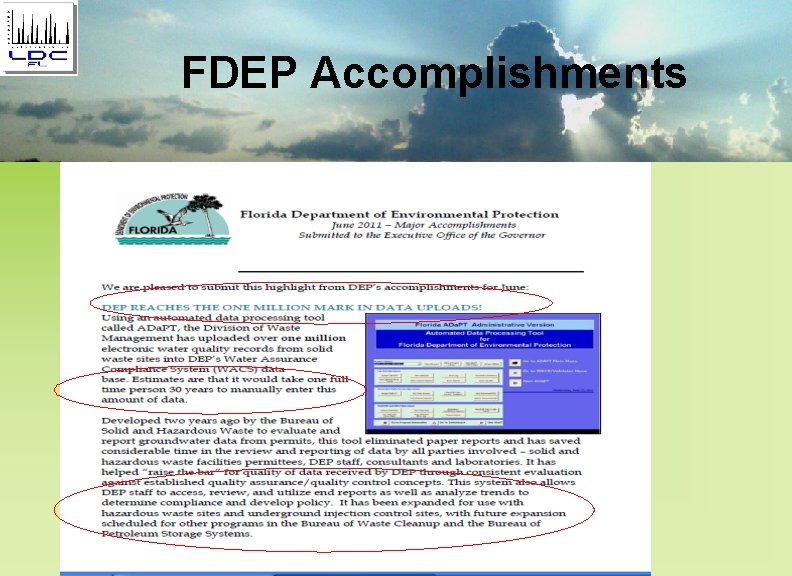 FDEP Accomplishments 