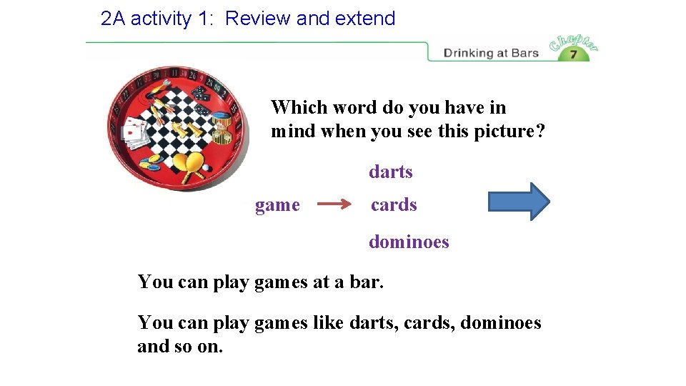 2 A activity 1: Review and extend Which word do you have in mind