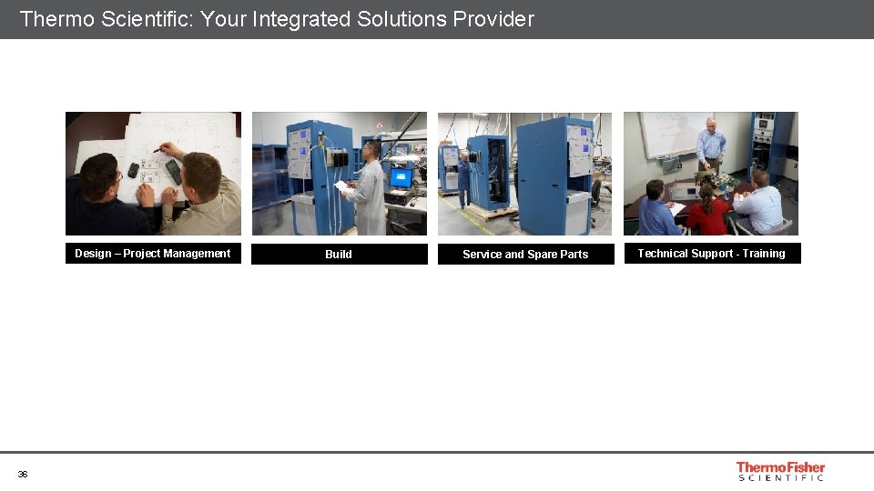 Thermo Scientific: Your Integrated Solutions Provider Design – Project Management 36 Build Service and